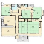 間取りは和室が5部屋と応接室(洋間)が1部屋の6DK。