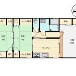 リフォームや清掃も隅々まで手が届きやすい2DKの手頃な広さの間取りです