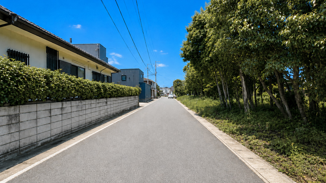【南道路】造成後に大きく印象が変わる期待感のある現況土地。