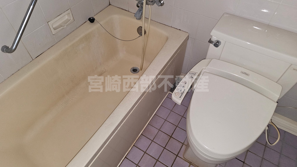 一体型の水回り設備。最新設備への更新で快適な水回りへ変身可能。